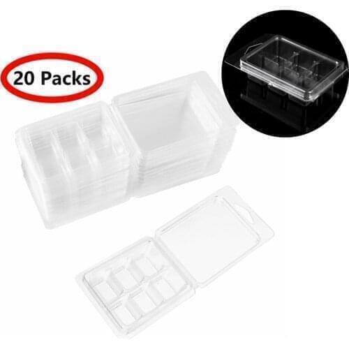 20Pcs DIY Candle Aromatherapy Tablets Molds Crafts Clear Empty Plastic Wax Melt Molds Flower Soap Mold Craft Accessories