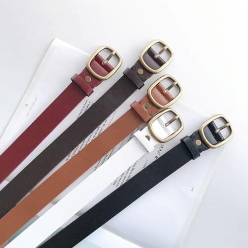 2019 Fashion Women Belts Leather Metal Pin Buckle Vintage Waistband Adjustable Belt Women Dress Strap cinturon mujer