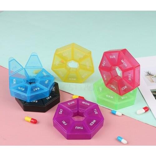 7 Days Week Pill Box Case Organiser Grids Tablet Medicine Dispenser Holder