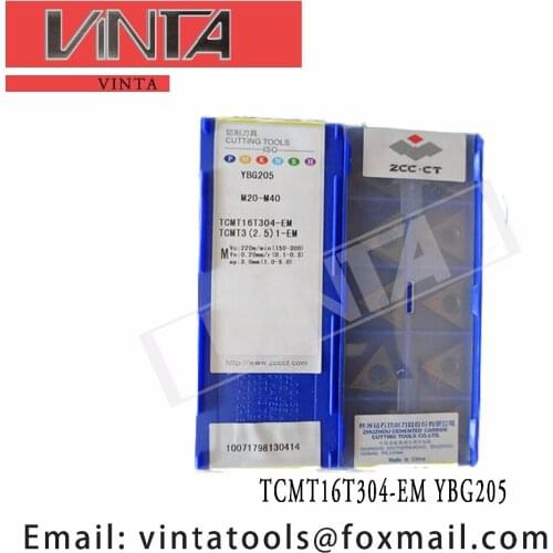 Free shipping high quality 10pcs/lots YBG205 YBG202 TCMT16T304-EM cnc carbide turning inserts