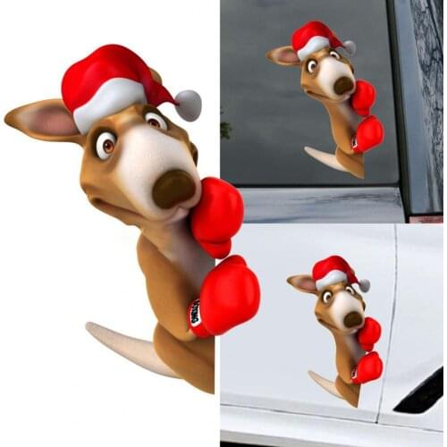 D-1012 Rear Windscreen Decor Elk Pattern Gift Christmas Rear Windshield Reflective Sticker for Car