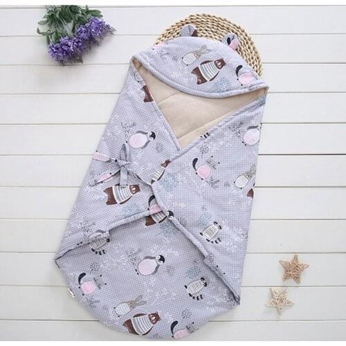 Baby Cartoon Anti-kick Quilt Thin Section Sleeping Bag Envelope Stroller Wrap Newborn Bedding Blanket