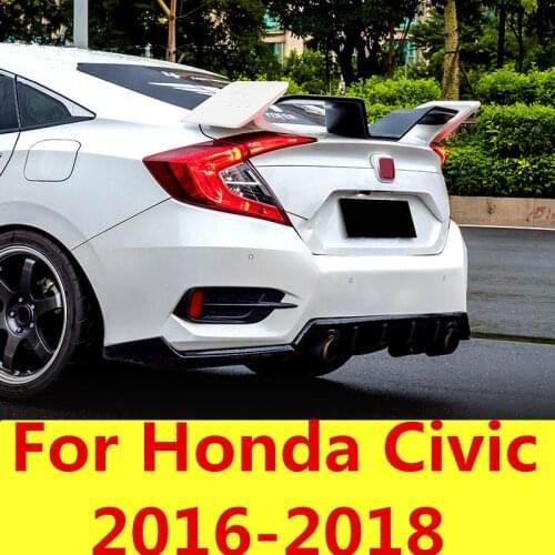 Fixed wing top wing wing free punching tail decoration car Accessories For Honda Civic 2016-2018 10th Gen Sedan