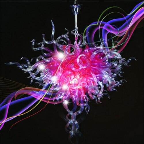Spanish Multicolor Lamps Chinese LED Murano Glass Chandelier Lamp Mouth Blown Glass Chandelier Lightings