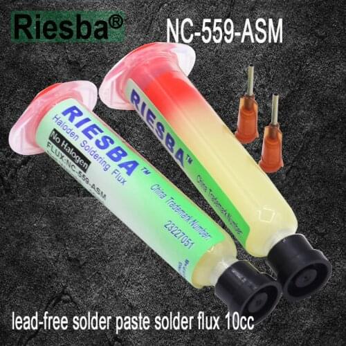 2PC RIESBA NC-559-ASM lead-free solder paste solder flux 10cc liquid rosin flux soldering paste