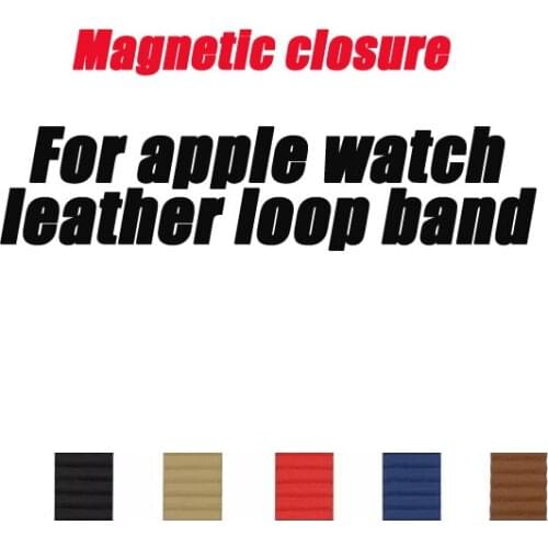 Leather loop for apple watch SE band 38mm 40mm bracelet Magnetic Closure series 6 5 4 3 2 1 for iwatch band 42mmm 44mm wristband