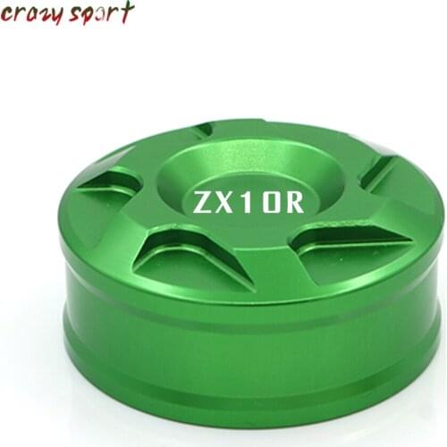 Rear Brake Reservoir Cover For KAWASAKI NINJA ZX-10R ZX10R ZX10 2008-2019 Fluid Cap Motorcycle Accessories With Logo CNC 19 18