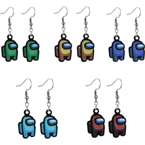 Hot Games Among Us Dangle Earrings for Women Colorful Stainless Steel Drops Earrings Jewelry for Girls Accessories gifts