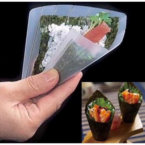 Sushi Tools Set Two Hand Roll Sushi Molds Moulds DIY Sushi Maker Onigiri Bento Rice Ball Maker With Rice Paddle Kitchen Tools