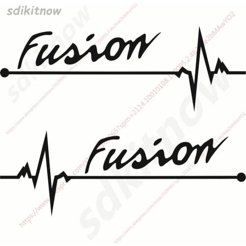 1pair New Heart Car Decal Sticker Styling Windows Door Decoration For ford fusion 2012 2013 2014 2015 2016 2017 accessories