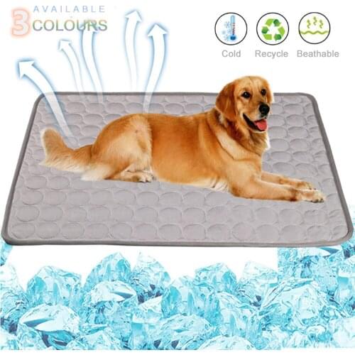Dog Cooling Mat Washable Summer Cooling Pad Mat for Dogs Cat Breathable Pet Dog Bed Dogs Car Seat Cover Small Dog House