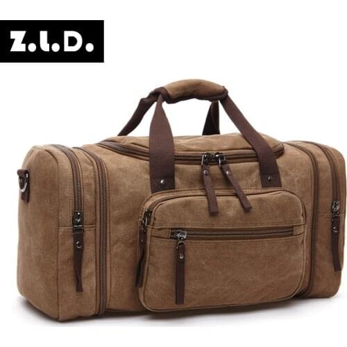 Z.L.D.Original Fashion Brand Designer Canvas Bag Large Capacity Handbags Duffle Bag Travel Bag Weekend Shoulder Messenger Bag
