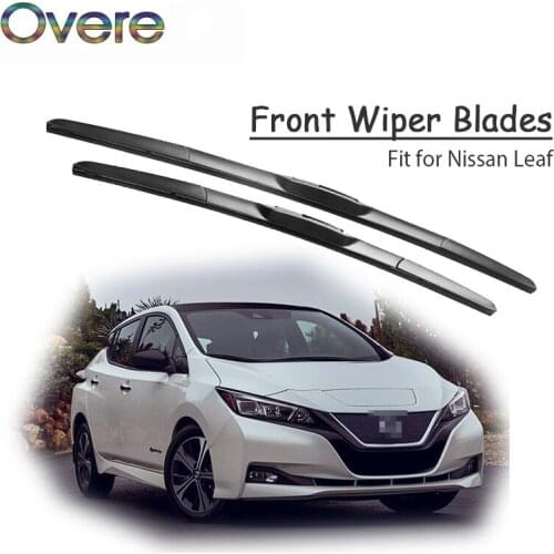 Overe 1Set Rubber Car Front Wiper Blade Kit For Nissan Leaf 2016 2015 2014 2013-2010 Windscreen Original Wiper Accessories