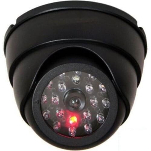 LED Light Fake Camera Black Outdoor CCTV Fake Simulation Dummy Camera Home Security Video Surveillance Dome Mini Camera Flashing