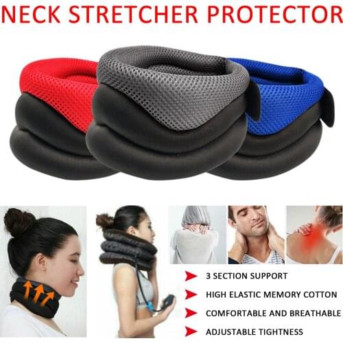 Neck Support Cervical Collar Traction Posture Correction Device Brace Stretcher Neck Pain Release Relief Therapy