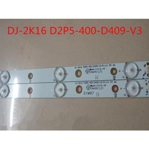 Backlight Lamps LED Strips w/ Optical Lens Fliter 6leds 6V for TV GJ-2K16 D2P5-400-D409-V3 Monitor update LCD to LED New