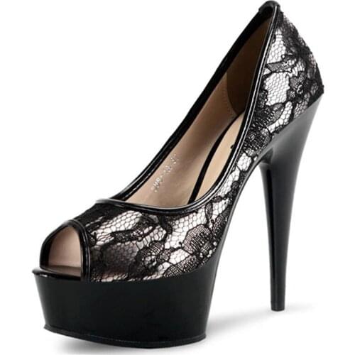 Special offer 6 cm high heels cup documentary clown fish mouth shoes new pattern mesh cloth