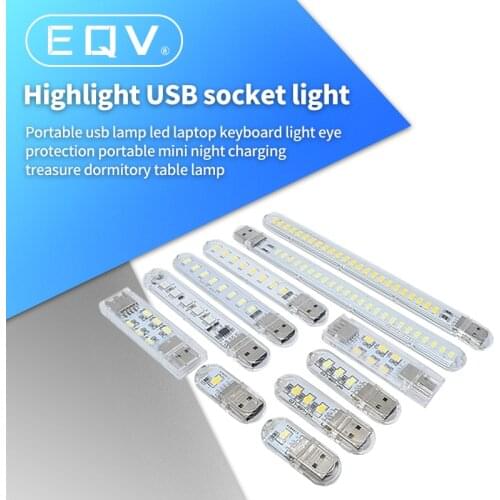 USB LED Book Lights 2-24LEDS SMD 5630 5730 LED Bulb 5V Power Input White 5000-6500K Warm White 3000-3500K USB Night light
