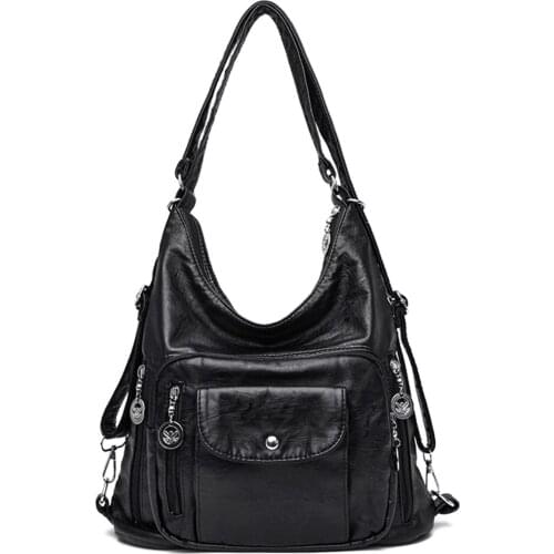 Womens Hobo Shoulder Bag Handbags Trendy Soft Pu Leather Large Capacity Crossbody Bags Branded Quality Lady Big Shopper Bag