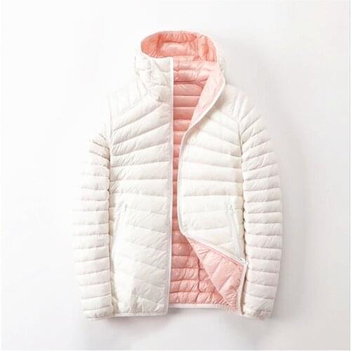 Womens Jackets Ultra Thin Down Jacket 2020 Autumn Winter Warm Coat Jackets For Two Side Parka Female Jacket Outwear