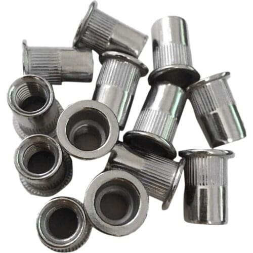Promotion! 30Pcs M8 Rivet Nuts Stainless Steel Threaded Rivet Insert Nuts M8-1.25mm