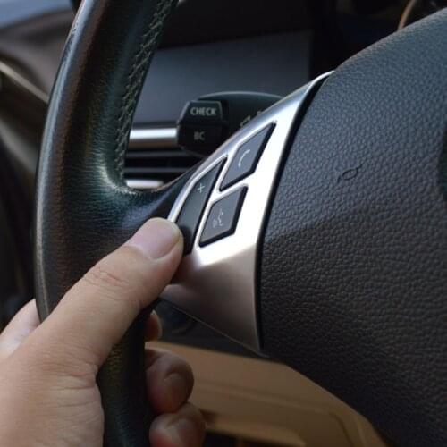 Car Styling Steering Wheel Button Decorative Frame Cover Trim For BMW 5 Series E60 2008-10 Interior Stickers Auto Accessories