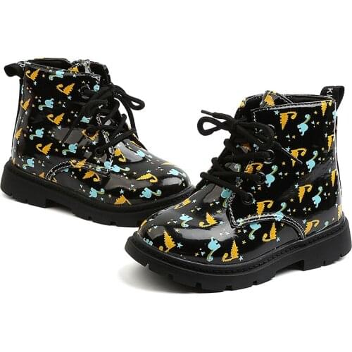 CUZULLAA Fashion 1-6 Years Children Boots Waterproof Side Zipper Short Ankle Boots for Boys Girls Kids Martin Boots Baby Shoes