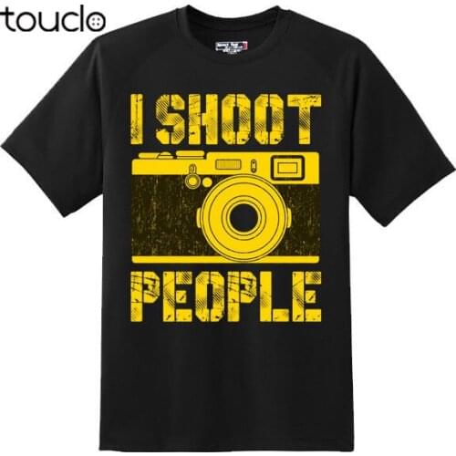 Brand New T Shirt Man Cotton T-Shirt Men Clothing I Shoot People Photography Cartoon Tee Shirts