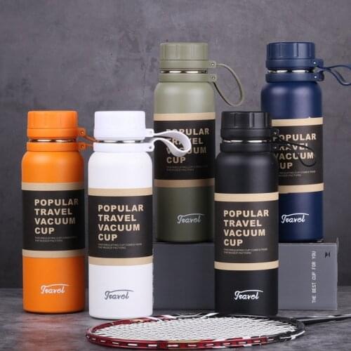 Double Layer cup Stainless Steel Water Bottle Large Capacity Vacuum Flasks Thermoses Outdoor Thermos Bottles Sports Travel Pot