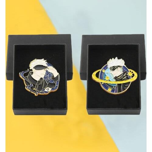 Anime Jujutsu Kaisen Enamel Pins Brooch Cool Satoru Gojo Badge Brooches for Women Men Lapel Pin Jewelry Accessories
