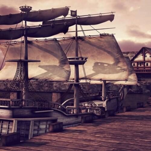 Retro Backdrop Seaside Port Boat Photography Background Baby Shower Wedding Birthday Party Decoration Photo Booth Studio Props