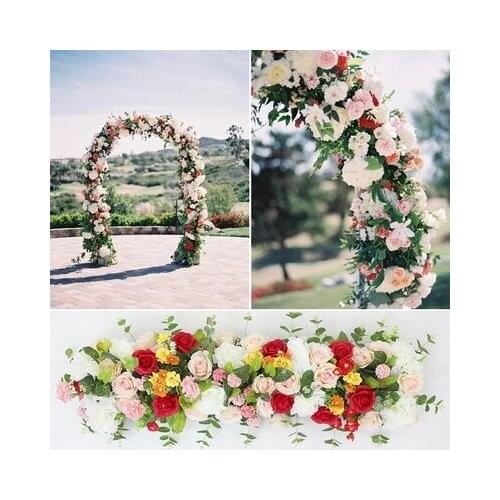 3M x 25cm artificial flower strip Wedding Pavillion Flowers wall arch flower backdrop Wedding Props