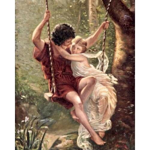 GATYZTORY Painting By Numbers Girl DIY Pictures By Number Woman Kits Drawing On Canvas Hand Painted Paintings Art Home Decor Gif