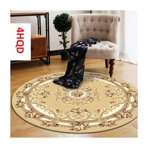 European Round Carpet Living Room Bedroom Hanging Basket Computer Chair Cushion Household Washable Hand-Carved Scissors Flower t
