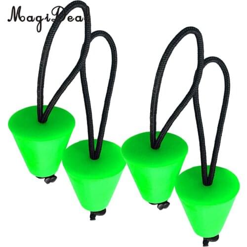 MagiDeal 4 Pieces Durable Green Rubber Kayak Canoe Scupper Plugs Drain Holes Stopper Kit - Universal Fit