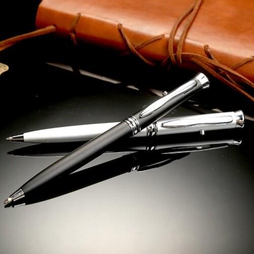 Metal multi-functional LED laser infrared rotating ballpoint pen advertising gift pen