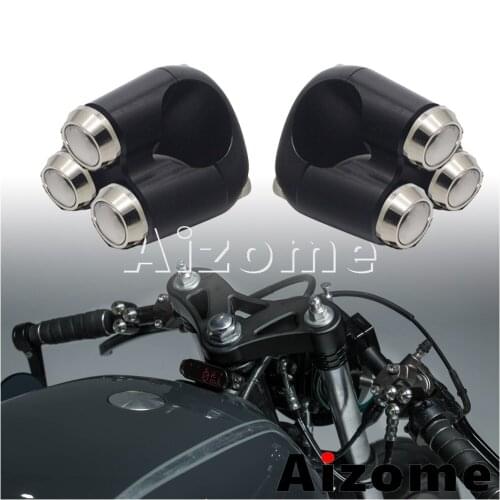 Micro Switch Gear Triple Button ON/OFF Reset M-Switch Push-Button Momentary 3 Button for Harley Triumph Ducati Scrambler XSR SV