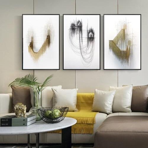 Nordic Poster Black and White Wall Art Canvas Painting Wall Pictures Abstract Line Picture for Living Room Modern Home Decor Y52