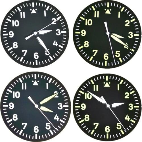 New Watch Part 35.5MM Green Night Light Dial Add Hands Fit MIiyota Automatic Movement