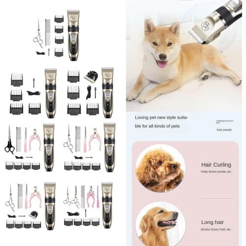 Portable Dog Cat Hair Trimmer Kit Pet Animal Electric Shaver Clipper G