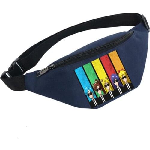 Unisex Fanny Pack women Belt Waterproof Chest Handbag Waist Bag Ladies Waist Pack Belly Bags anime printing waist bag