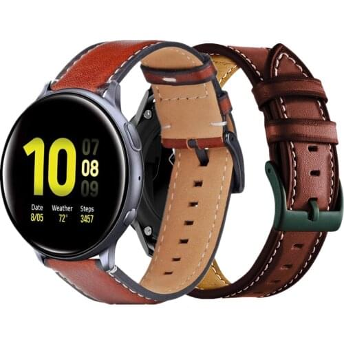 22mm watch band for Ticwatch Pro 2020 huawei watch gt 2 2e strap leather correa for samsung galaxy watch 46mm amazfit gtr 47mm