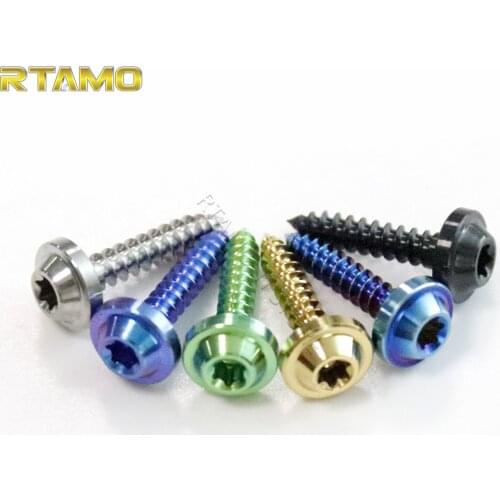 Rtamo Gr5 Titanium Alloy Front/Rear Turn Signal Self Tapping M4 Screws Kit (4pcs ) Fit Verspa Gts300