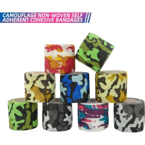 Self-Adhesive Elastic Wrap Bandage Tape Sports First Aid and Helps Protect Skin Camouflage decoration