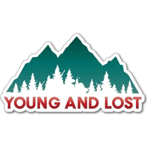 S40831# Various Sizes Funny Self-adhesive Decal Young And Lost Car Sticker Waterproof Auto Decors on Bumper Rear Window