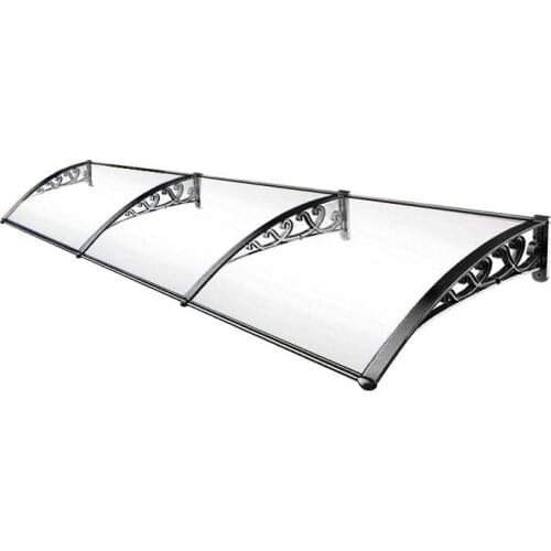 1 Set Big Size Door Window Awning Modern Strong PC Board Cover Outdoor Patio Canopy Sun Shelter Window Eaves Rain Cover