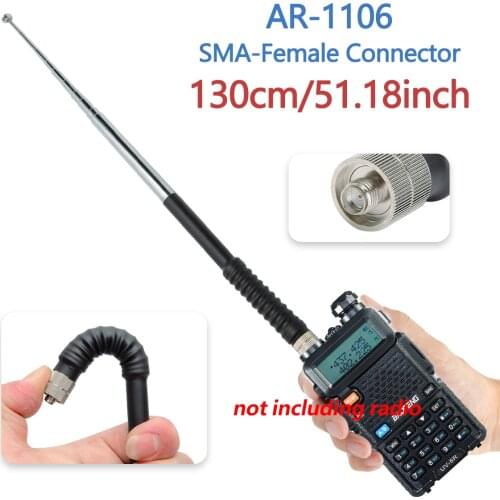 Abbree Telescopic SMA-F Female VHF 136-174MHz Antenna For Baofeng UV-5R UV-S9 Plus BF-888S UV82 UV-9R Plus Walkie Talkie