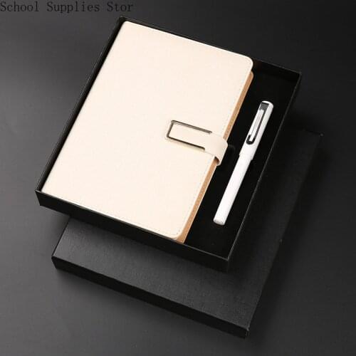 A5 Ultra-thick Waxy Leather Daily Business Office Work Notebook Notepad Diary School Supplies Time Management Planner A5 Binder