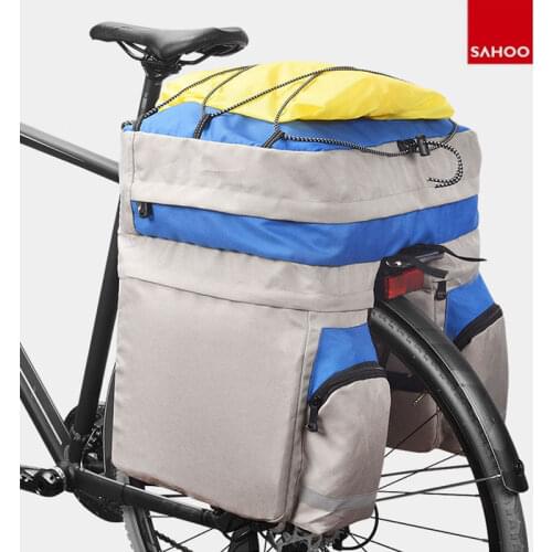 SAHOO 60L MTB Bicycle Carrier Bag Rear Rack Bike Trunk Bag Luggage Pannier Back Seat Double Side Cycling Bycicle Bag 14590