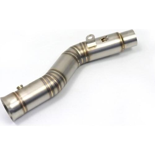 High strength stainless steel Motorcycle Modification Exhaust Vent Middle Link Pipe anti-corrosion fit for YAMAHA R1 2009--2014
